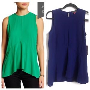 NWT Royal Blue Camuto Ruffle Tank PXS